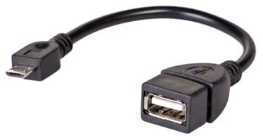 Адаптер Akyga AK-AD-09 USB 2.0 A male, Micro USB 2.0 B male, 0.15 м, черный