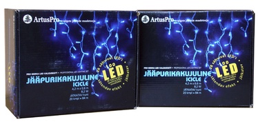 Ühendatav jääpurikate pärg 100LED 4,2mx0,6m, vilkuv valge