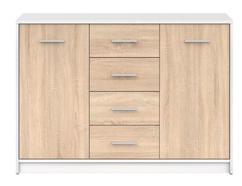 Black Red White Nepo Drawer 34x118.5x84cm White Sonoma Oak