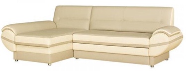 Bodzio Livonia Left Corner Folding Sofa Eco Leather Beige/White