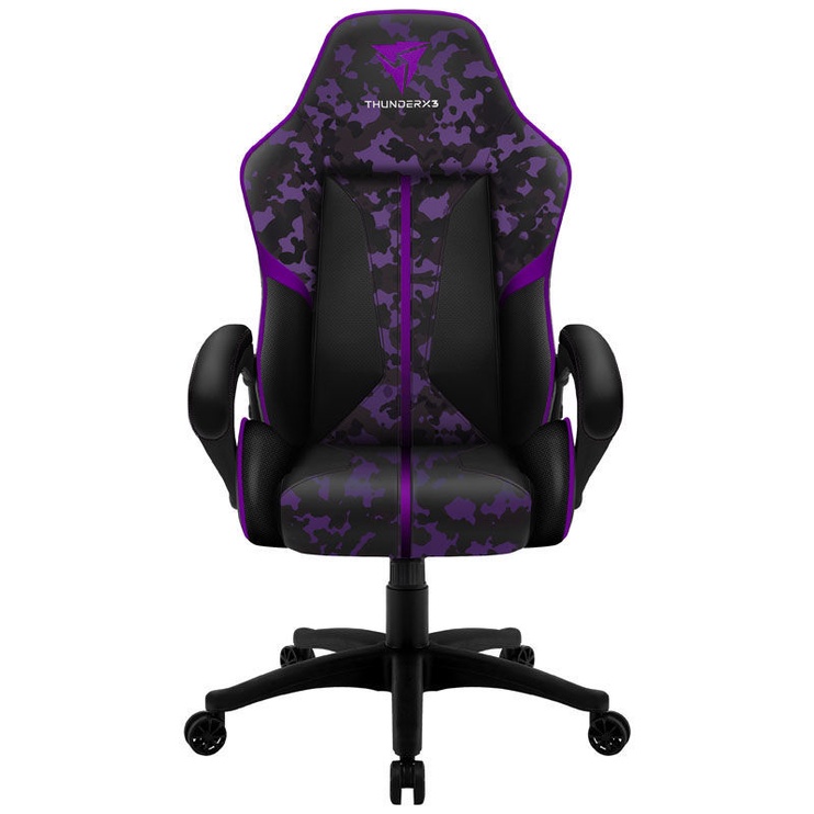 Игровое кресло Thunder X3 BC1 CAMO, черный/фиолетовый