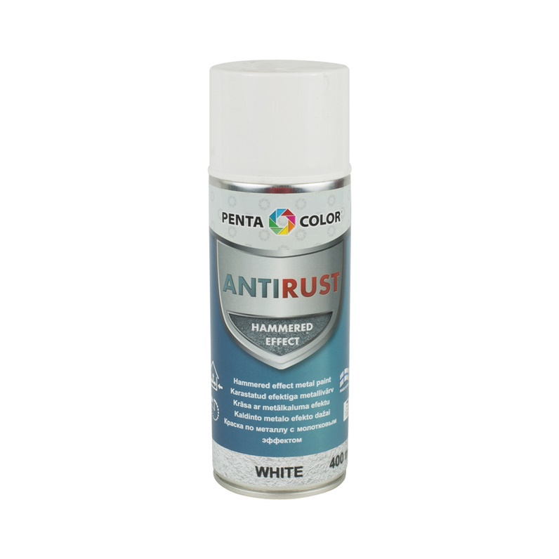 Aerosoolvärv Pentacolor Hammered Effect, dekoratiivne, valge, 0.4 l