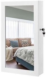 Songmics Jewelry Locker With Mirror White 37x10.5x67cm