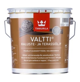 Древесное масло Tikkurila Valtti Kaluste- Ja Terassiöljy, серый, 2.7 l