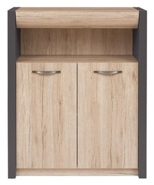 Kummut Black Red White Executive II Drawer San Remo Oak