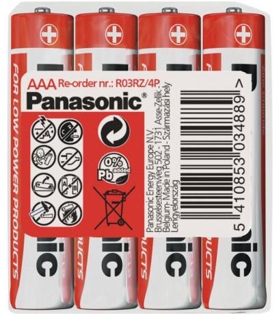 Батареи Panasonic, AAA, 1.5 В, 4 шт.