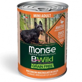 Влажный корм для собак Monge BWild Chunkies In Gravy Mini Adult Duck With Pumpkin And Zucchini, 0.4 кг