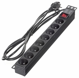 A-Lan Surge Protector 8 Outlet Black 3m