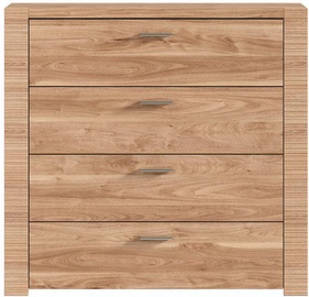 Black Red White Raflo Chest Of Drawers 35.5x102x96.5cm Walnut