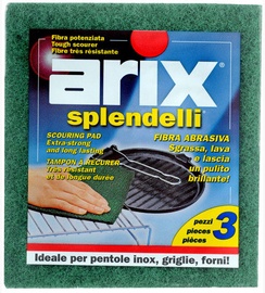Губка для чистки Arix Splendelli, зеленый, 3 шт.