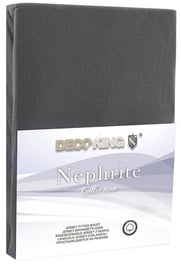 Простыня DecoKing Nephrite, серый, 120x200 см, на резинке