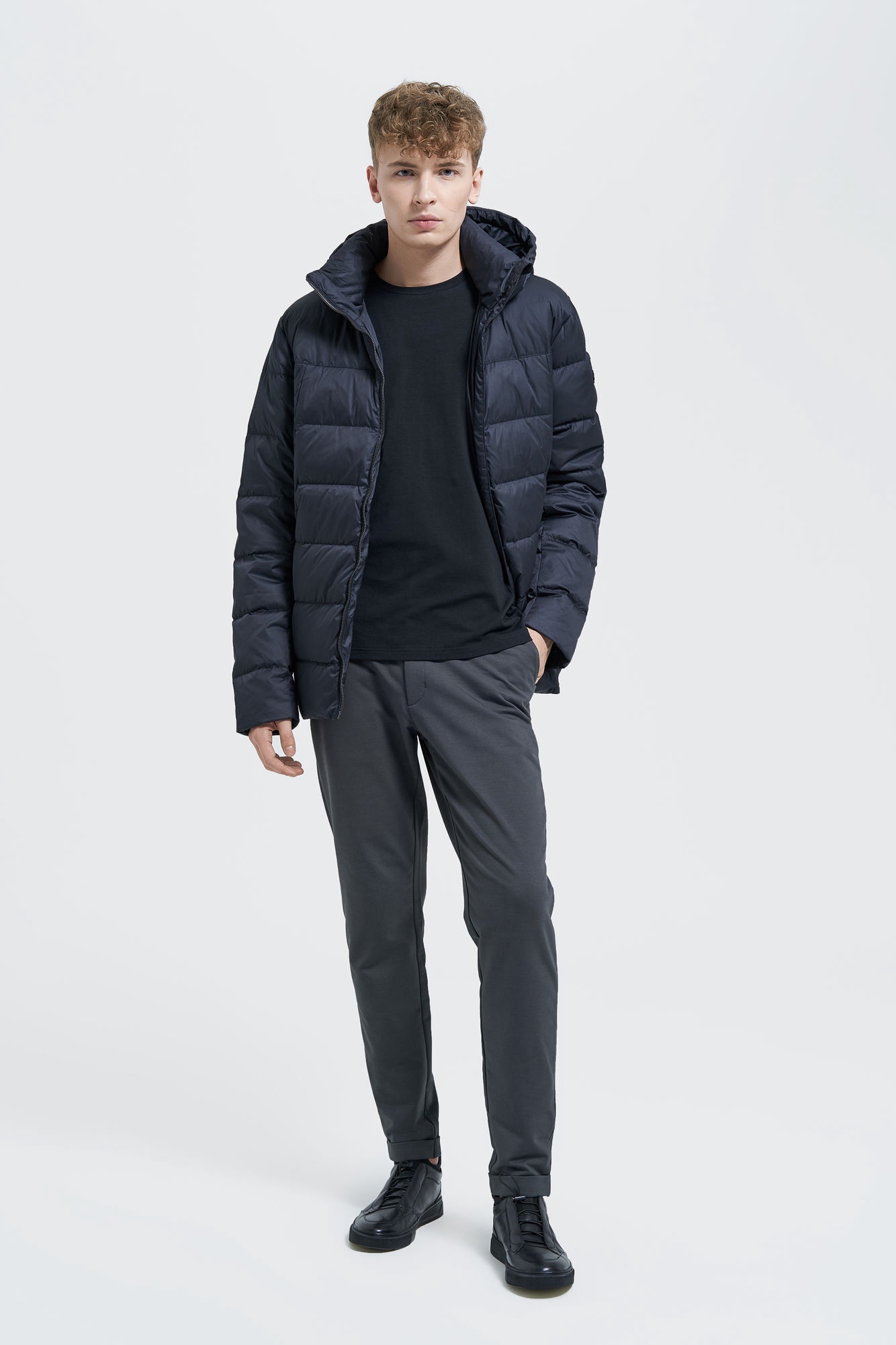 black puffer mens coat