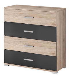 Idzczak Meble Wenecja 4S Chest Of Drawers Sonoma Oak Black