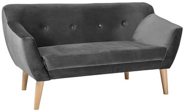 Dīvāns Signal Meble Bergen 2 Velvet Grey, 139 x 54 x 76 cm