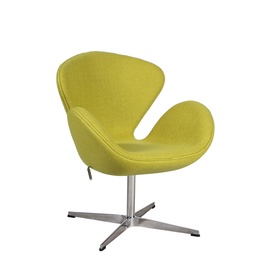Fotelis Home4you Swan Yellow, 70x62x81 cm