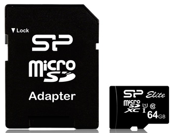 Mälukaart Silicon Power Ellite, Micro SD, 64 GB