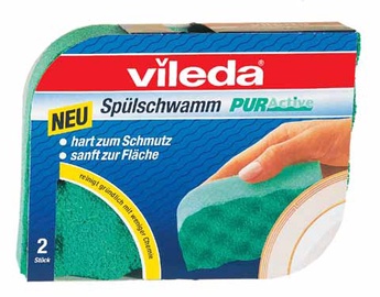 Губка для чистки Vileda VILE04407P, зеленый, 2 шт.