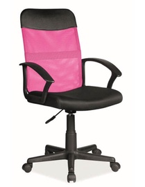 Офисный стул Q-702, черный/розовый