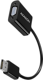 Adapteris Axagon RVD-VGN DisplayPort male, VGA female, 0.16 m, juoda