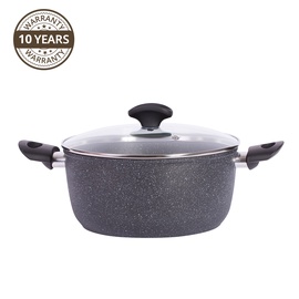 Puodas Domoletti Black Stone 8000807057698, 24 cm, 4.5 l