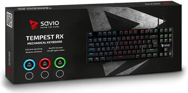 savio tempest mechanical gaming keyboard outemu brown