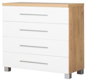 Bodzio Chest Of Drawers Panama PA11 White/Dark Sonoma Oak