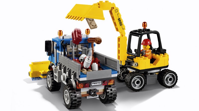 Lego city sweeper and excavator online