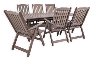 Folkland Timber Folding Garden Set Bavaria 6 Graphite