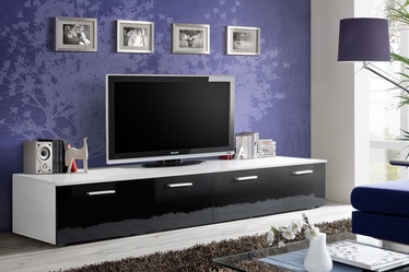 TV galds ASM Duo, balta/melna, 2000x450x350 mm