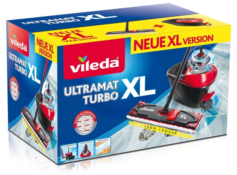 Набор для мытья полов Vileda Ultramat Turbo XL 161023, черный/красный