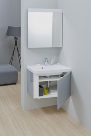 Praustuvo 10° spintelė SD 550 L Ravak, tamsus riešutas