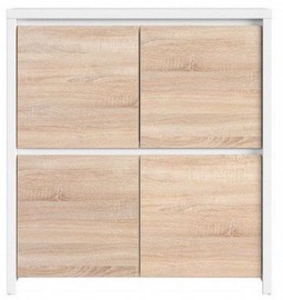 Black Red White Chest Kaspian White/Sonoma Oak