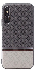 Mocco Trendy Grid And Stripes Pattern 2 Back Case For Samsung Galaxy S8 Plus Grey