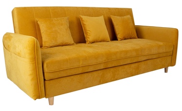Dīvāngulta Home4you Hetty 11404, dzeltena, 90 x 217 x 90 cm