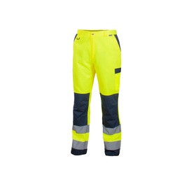 Рабочие штаны Sara Workwear Drogowiec 11520-27-M, синий/желтый/серый, хлопок/полиэстер, M размер