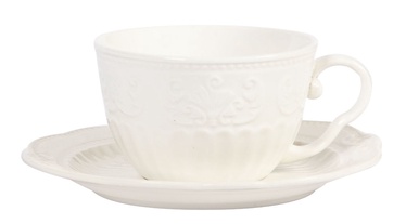 Home4you Sofia Cup With Saucer White 6pcs
