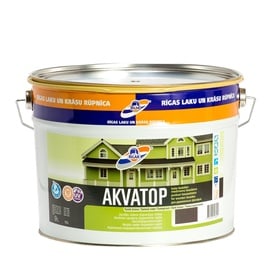 Краски для деревянных фасадов Rilak Akvatop, tемно коричневый, 9 л