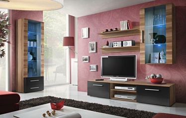ASM Galino F Wall Unit Plum/Black Gloss/Plum