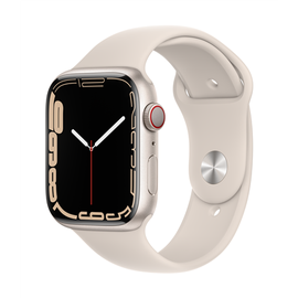 Умные часы Apple Watch Series 7 GPS + LTE 45mm Aluminum, бежевый