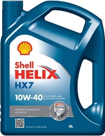 Motoreļļa Shell Helix HX7 10W - 40, sintētiskais, vieglajam auto, 4 l