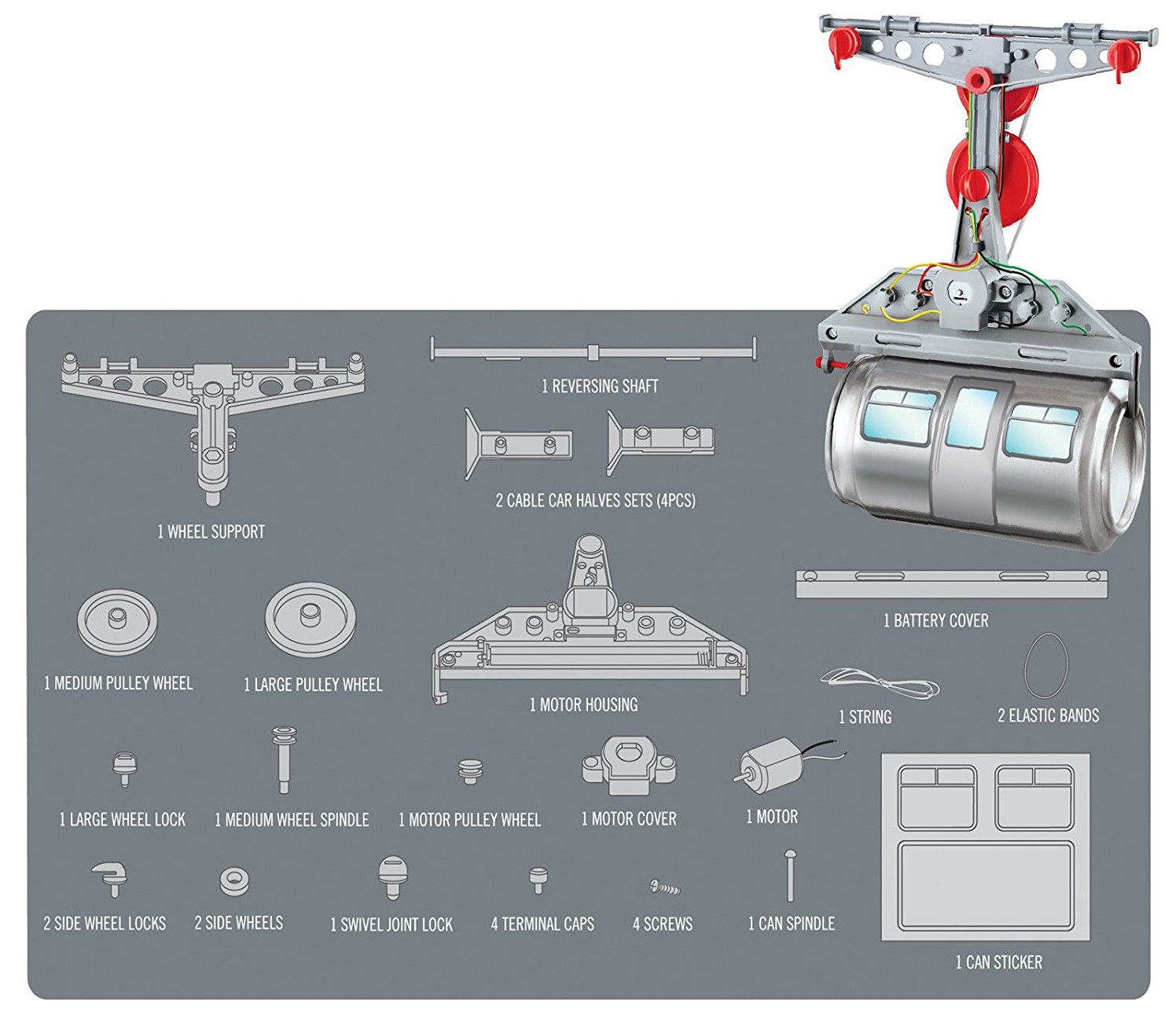 4m tin can cable car