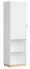 Black Red White Princeton Bookshelf White Oak Green