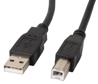 Vads Lanberg USB 2.0 A male, USB 2.0 B male, 5 m, melna