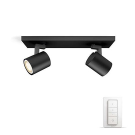 Išmanusis šviestuvas Philips Runner Hue, juodas, 2x5.5W 230V