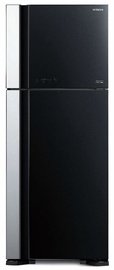 Холодильник Hitachi R-VG541PRU0, морозильник сверху