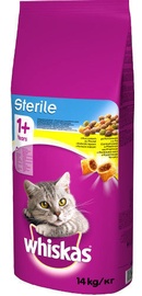 Kuiv kassitoit Whiskas Sterile, kanaliha, 14 kg