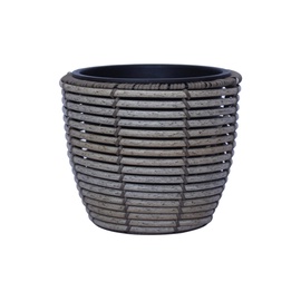 Puķu pods Home4you Wicker Flowerpot D24x20cm Grey