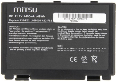 Klēpjdatoru akumulators Mitsu Battery For Asus F82/K40/K50/K60/K70 4400mAh