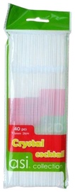 Asi Collection Cocktail Straws Transparent 40gab/Ø5mm/21cm