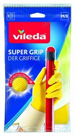 Перчатки резиновые Vileda Super Grip, резина, M